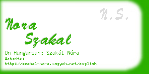 nora szakal business card